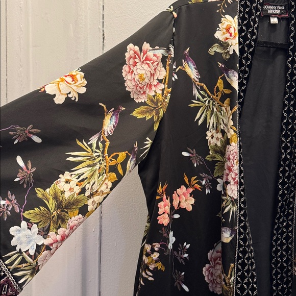 Johnny Was Black Embroidered Kimono - Picture 2 of 5